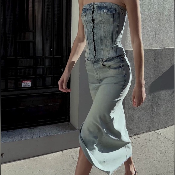 Denim skirt trf - Picture 2 of 5